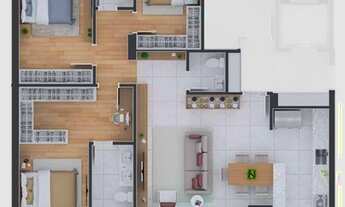 Imagem 4: APARTAMENTO com 3 dormitórios à venda por R$ 1.102.660,00 no bairro Alto da Rua XV - CURIT