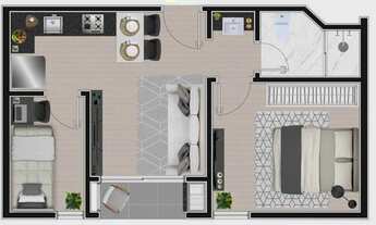 Imagem 3: APARTAMENTO com 3 dormitórios à venda por R$ 366.865,33 no bairro Cidade Industrial - CURI