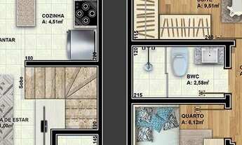 Imagem 5: CASA com 3 dormitórios à venda por R$ 440.738,00 no bairro Atuba - CURITIBA / PR