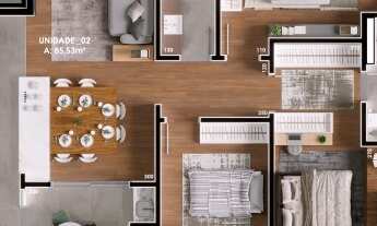 Imagem 4: APARTAMENTO com 3 dormitórios à venda por R$ 679.576,00 no bairro Boa Vista - CURITIBA / P