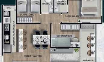 Imagem 5: APARTAMENTO com 3 dormitórios à venda por R$ 467.000,00 no bairro Capão Raso - CURITIBA