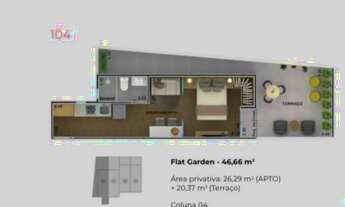 Imagem 4: Flat 1 quarto - Monte Castelo