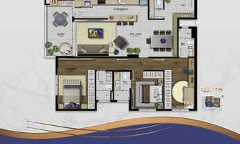 Imagem: Apartamento amplo com 129m privativos com