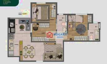 Imagem 4: Apartamento com 2 dormitórios à venda, 65 m² por R$ 449.231,79 - Parque Industrial - São J