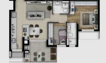 Imagem 4: APARTAMENTO com 3 dormitórios à venda por R$ 1.012.407,55 no bairro Cabral - CURITIBA / PR