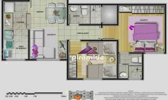 Imagem 4: Apartamento com 2 dormitórios à venda, 43 m² por R$ 250.000,00 - Conjunto Residencial Trin