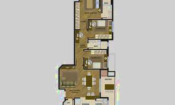 Imagem 3: APARTAMENTO com 3 dormitórios à venda com 129.24m² por R$ 907.339,58 no bairro Alto da Rua