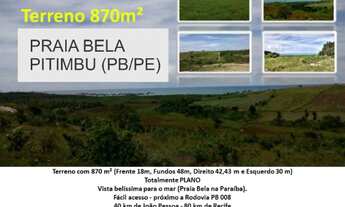 Imagem 1: Vende-se um terreno na Praia Bela (Pb) com 870 m2 - O melhor preço
