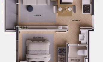 Imagem 2: APARTAMENTO com 2 dormitórios à venda por R$ 455.498,55 no bairro Centro - CURITIBA / PR