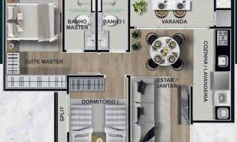 Imagem 3: APARTAMENTO com 2 dormitórios à venda por R$ 563.000,00 no bairro Capão Raso - CURITIBA