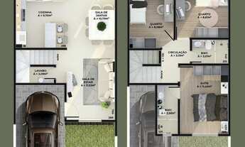 Imagem 3: CASA com 3 dormitórios à venda por R$ 478.426,00 no bairro Abranches - CURITIBA / PR