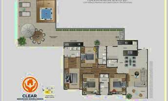 Imagem 2: VENDA-ÁREA-PRIVATIVA-195M²-4-QUARTOS-3-VAGAS-EM CONSTRUÇÃO-ABRI-2024-VARANDA-GOURMET-LAZER