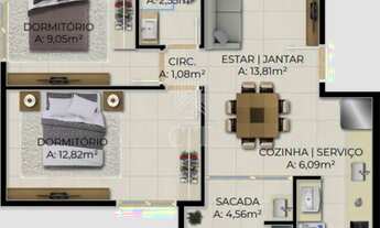 Imagem 4: APTO 2 QUARTOS+SACADA C/ CHURRASQUEIRA EM CAMBORIÚ