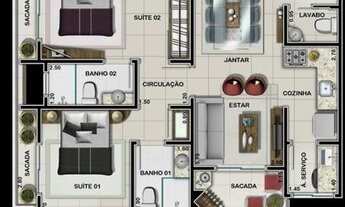 Imagem 3: Apartamento novo, 02 suítes, próximo UFSC em Florianópolis - SC
