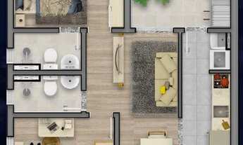 Imagem 6: APARTAMENTO com 2 dormitórios à venda por R$ 365.760,21 no bairro Santa Quitéria - CURITIB