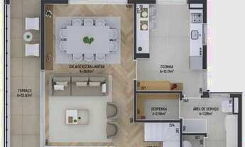 Imagem 3: APARTAMENTO com 4 dormitórios à venda por R$ 1.213.931,76 no bairro Vila Izabel - CURITIBA