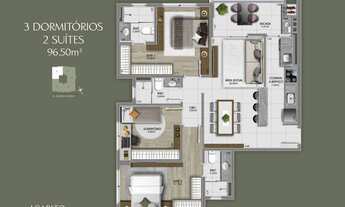 Imagem: Apartamento de 3 dormitórios com 2 suítes