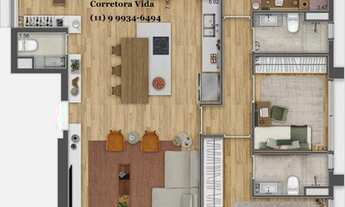 Imagem 5: Apartamentos de 126 m² com 3 quartos (1 suíte) e 2 vagas para venda na planta! Pinheiros