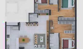 Imagem 6: APARTAMENTO com 3 dormitórios à venda por R$ 1.102.660,00 no bairro Alto da Rua XV - CURIT