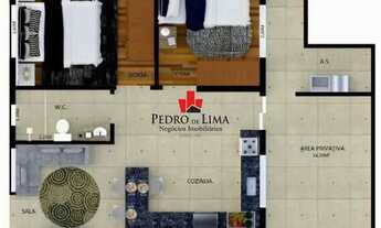 Imagem 7: Apartamentos Studio com dois dormitórios e uma vaga na Penha