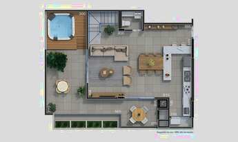 Imagem 8: APARTAMENTO com 3 dormitórios à venda por R$ 1.126.670,16 no bairro Campo Comprido - CURIT