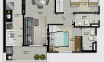 Imagem 2: Lançamento Canto do Forte 2 Dormitórios, 1 Suíte, Sacada Gourmet, Só na Imobilíaria morada