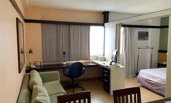 Imagem 5: Flat para aluguel possui 40 metros quadrados com 1 dormitório e 1 vaga em Alphaville - Bar