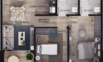 Imagem 4: Apartamento com 3 dormitórios à venda, 82 m² por R$ 486.864,00 - Intermares - Cabedelo/PB