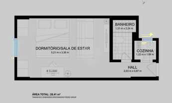 Imagem: Apartamento com 1 dormitório à venda