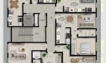 Imagem 4: Apartamento 3 Dormitórios para venda em Palhoça - SC