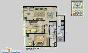 Imagem: Condomínio Turim! 02 quartos, 01 suíte