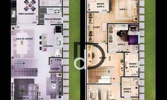 Imagem 2: Casa com 3 dormitórios à venda, 137 m² por R$ 892.450,00 - Mont Blanc Village - Vinhedo/SP