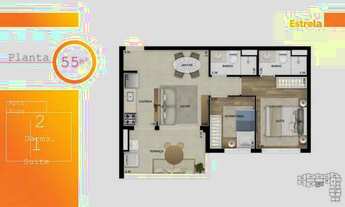 Imagem 3: Apartamento para venda possui 55 metros quadrados com 2 quartos em Tatuapé - São Paulo - S