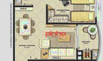 Imagem 3: Apartamento com 2 dormitórios à venda, 105 m² - Barreiros - São José/SC