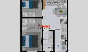 Imagem 3: Apartamento (Apartamento Padrão) para Venda, 2 dorm(s), 47 m²