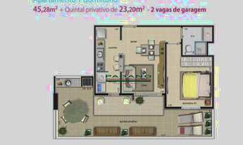 Imagem 7: Apartamento com 1 dormitório para alugar, 35 m² por R$ 2.359,22/mês - Santa Cruz do José J