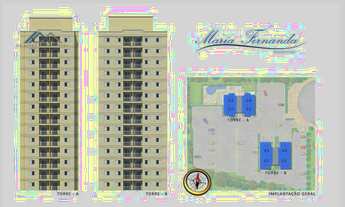 Imagem 2: Apartamento com 2 dormitórios à venda, 57 m² por R$ 370.000 - Vivendas de Maria Fernanda