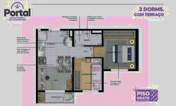 Imagem 4: Apartamento com Varanda em Socorro zona Sul -Santo Amaro com Piso