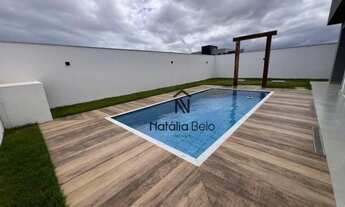 Imagem: Casa linear com piscina e área gourmet