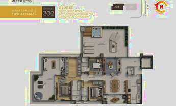 Imagem 6: APARTAMENTO com 3 dormitórios à venda com 222.33m² por R$ 1.463.400,00 no bairro Bigorrilh