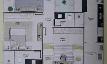 Imagem 4: Apartamento para venda tem 68 metros quadrados com 2 quartos em Granja dos Cavaleiros - Ma