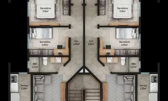 Imagem 3: Apartamento para Venda em Barra Velha, Itajuba, 3 dormitórios, 1 suíte, 2 banheiros, 1 vag