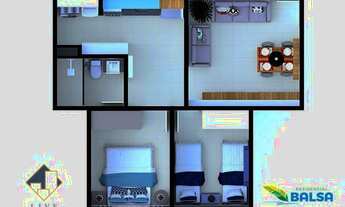 Imagem 7: Apartamento com 2 dormitórios para alugar, 49 m² por R$ 800,00/mês - Jardim da Balsa II