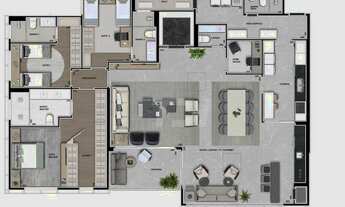 Imagem 2: Apartamento com 3 dormitórios à venda, 227 m² por R$ 4.017.090,00 - Ecoville - Curitiba/PR