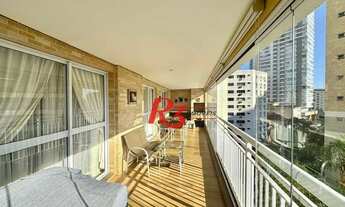 Imagem 4: Apartamento com 3 dormitórios para alugar, 160 m² por R$ 15.000,00/mês - Gonzaga - Santos