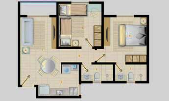 Imagem 4: Aparatemnto pronto com 2 quartos - Lazer com piscina