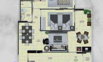 Imagem 3: Apartamento com 3 dormitórios à venda, 106 m² por R$ 470.000,00 - Aviação - Praia Grande/S