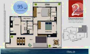 Imagem 5: Apartamento com 2 dormitórios à venda, 92 m² por R$ 471.092,00 - Vila Guilhermina - Praia