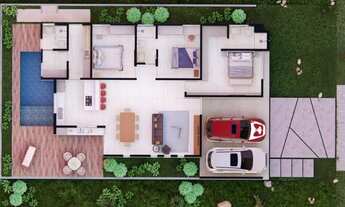 Imagem 4: Casa térrea no condomínio Terras Alpha em construção entrega para agosto 2023