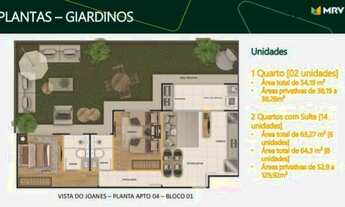 Imagem 5: Apartamento para venda possui 63 metros quadrados com 2 quartos